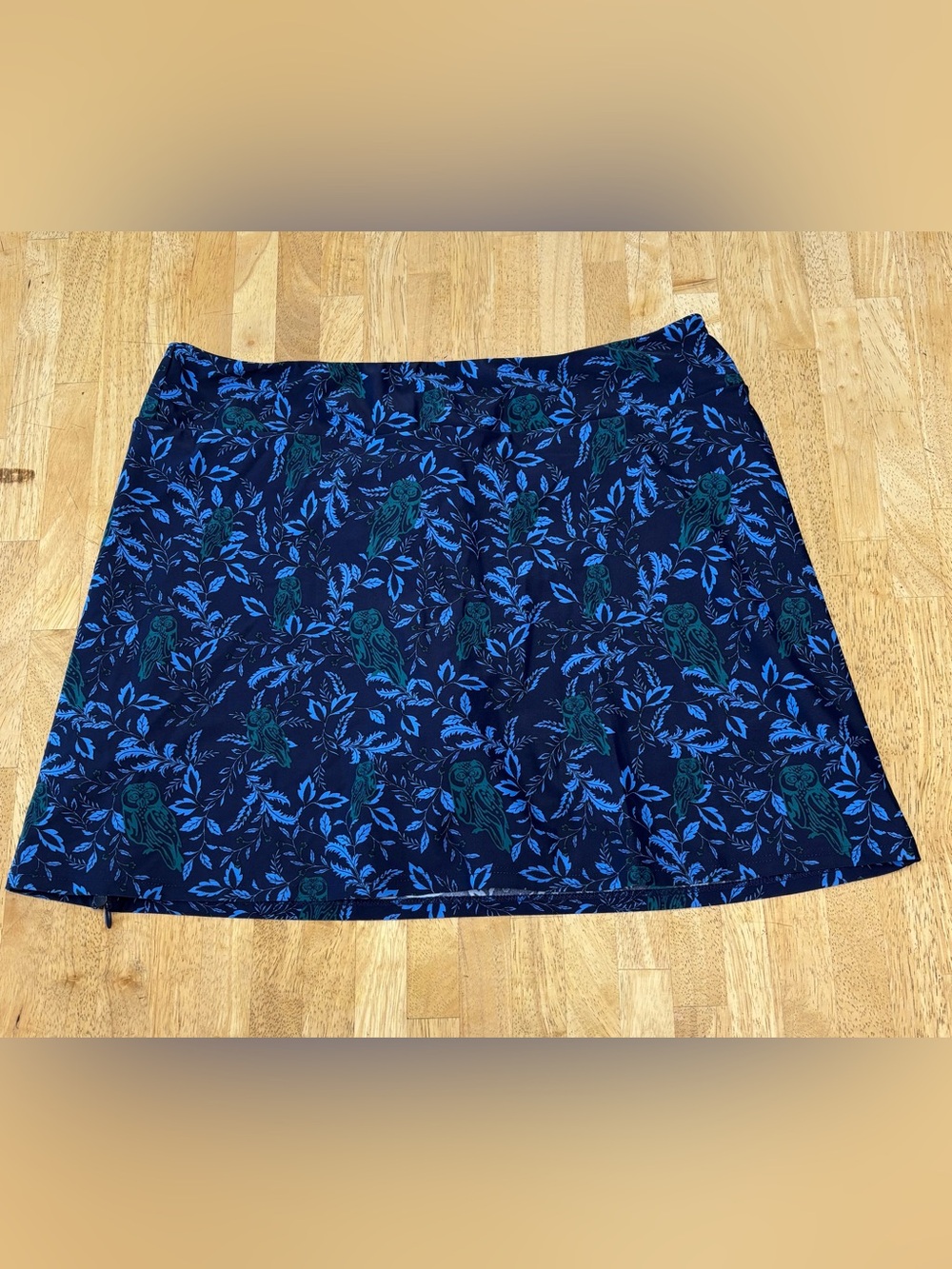 Jude Connally Morgan Skort Navy Teal Blue Owl Print Size M - Picture 6 of 6